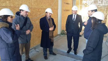 Muchnik, Battaini y Sagastume constataron el avance de la obra del edificio del STJ