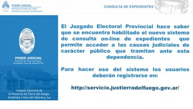 El Juzgado Electoral habilitó nuevo sistema de consulta on-line de expedientes