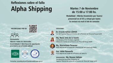 Invitan a participar del curso “Reflexiones sobre el caso Alpha Shipping”